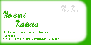 noemi kapus business card